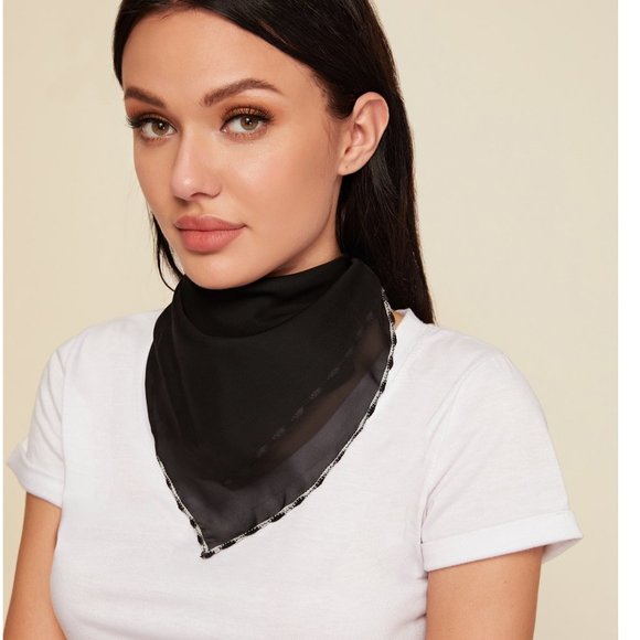 Face Mask/Scarf Sun Protection For The Face Black - Picture 2 of 3